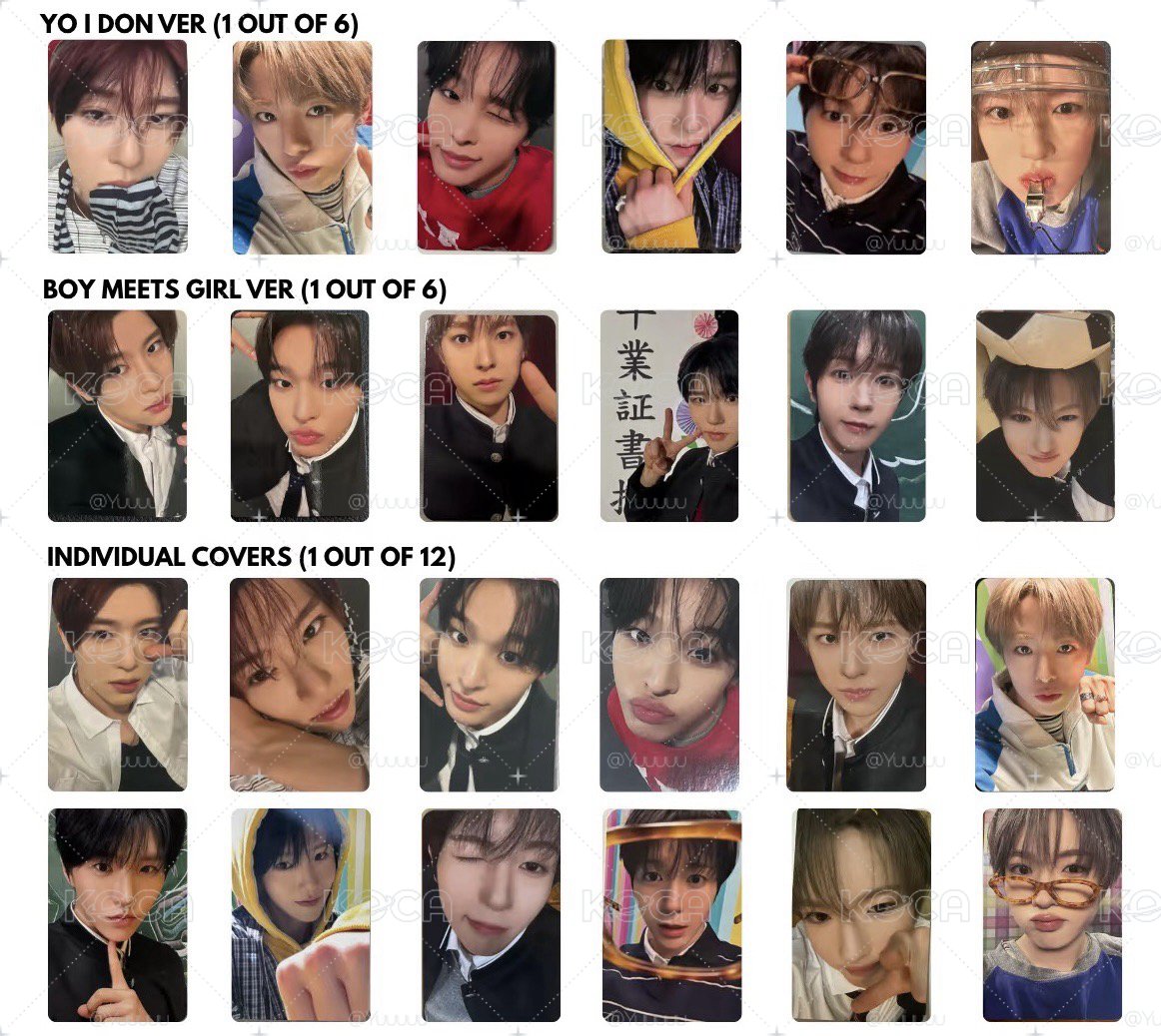 NCT WISH｜YID/BMG 專輯卡