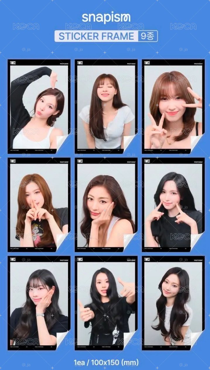 TWICE snapism 成員單張
