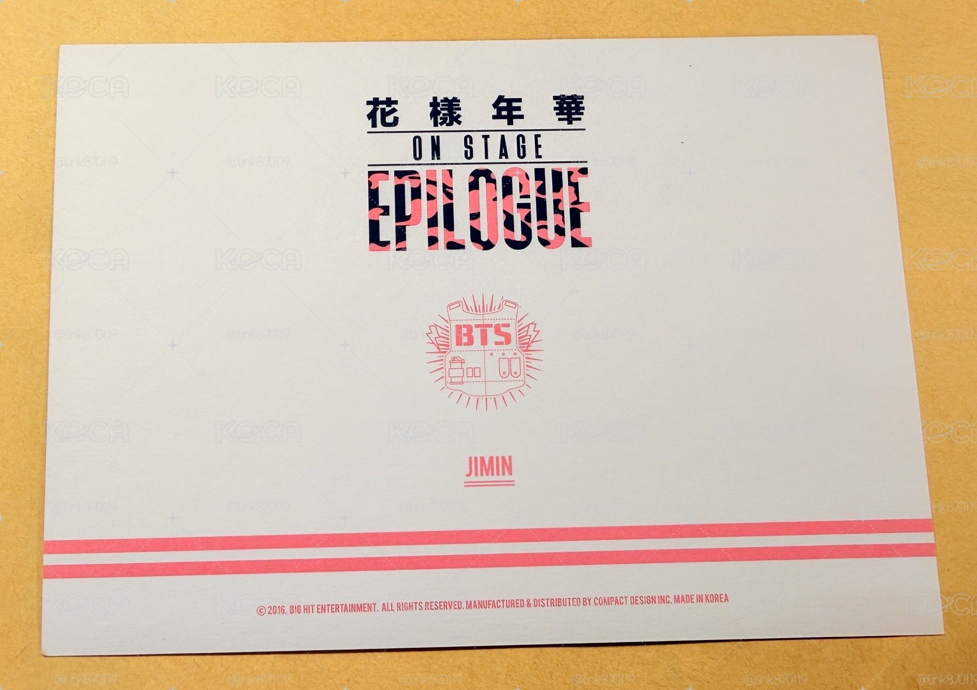 JIMIN 花樣年華 16OS 明信片