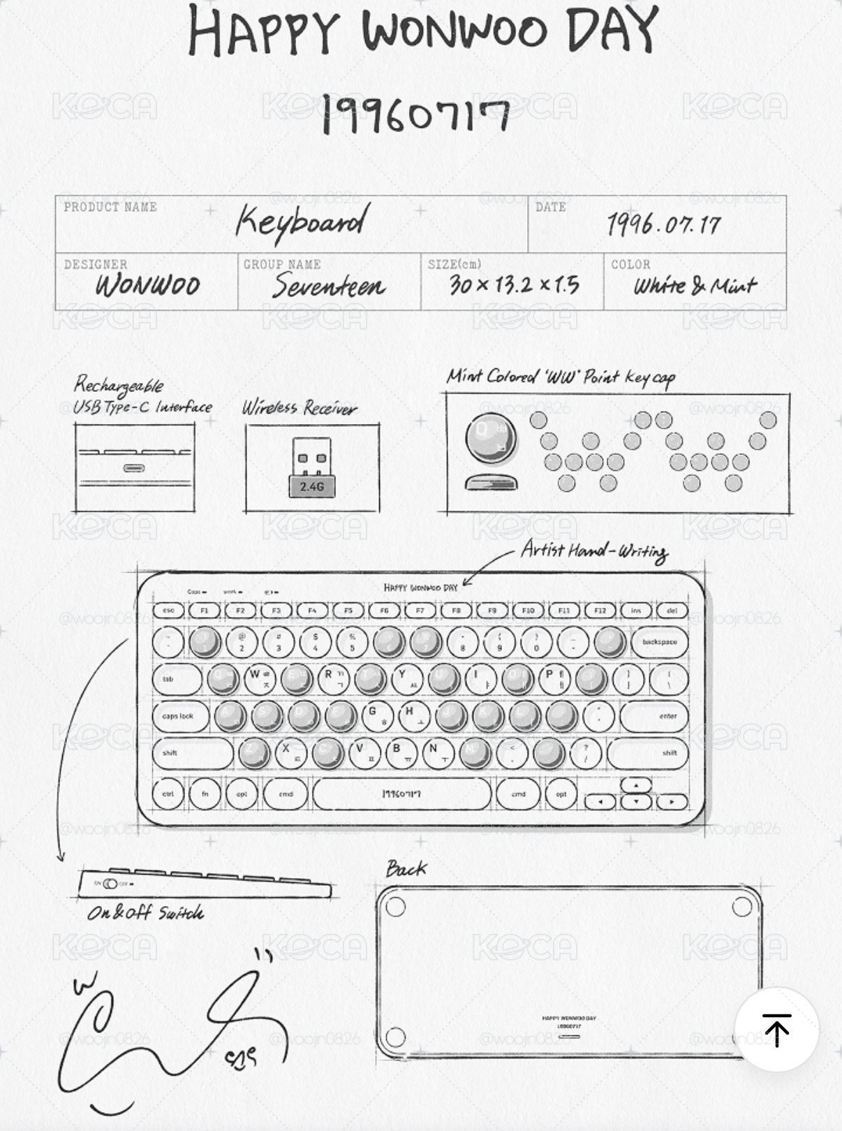 代購 HAPPY WONWOO DAY [KEYBOARD]
