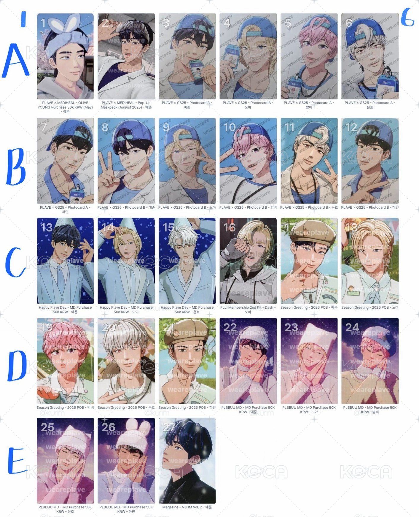 PLAVE｜MD 滿額/雜誌/會員禮/Mediheal/GS25聯名小卡