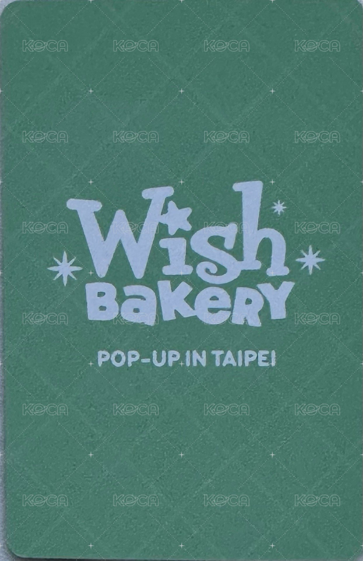 WISH Bakery km 台北咖啡廳 周邊卡 餅乾飲料卡 背面