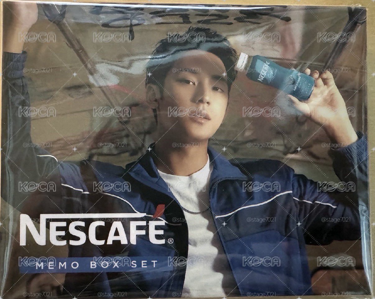 珉奎｜代言 便條紙 Nescafé 
