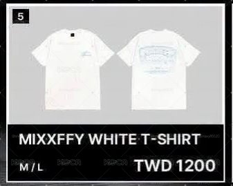 演唱會場週MIXXFFY白T 尺寸L