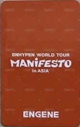 MANIFESTO世巡 馬尼拉Zone 入場卡 / 場限卡  背面