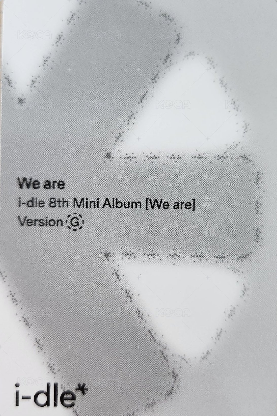 We are 專輯卡 G版 背面