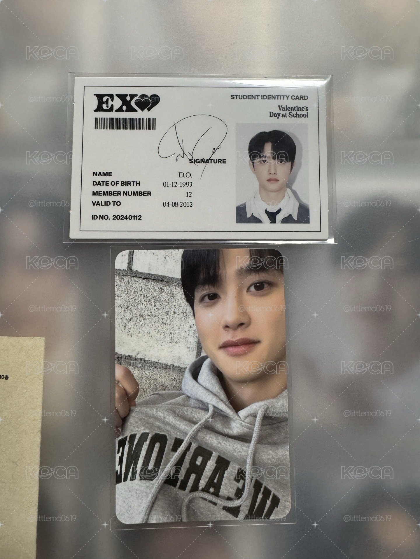 EXO-D.O.扯衣嘟送ID卡-24年神顏年曆