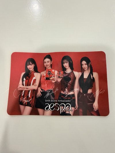 aespa 辛拉麵 代言團卡