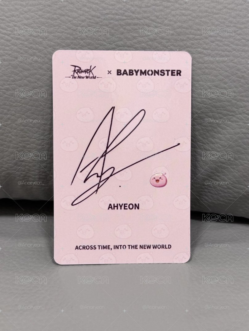 ₊⁺★競標 𐭩BABYMONSTER 寶怪 AHYEON 仙境傳說代言卡