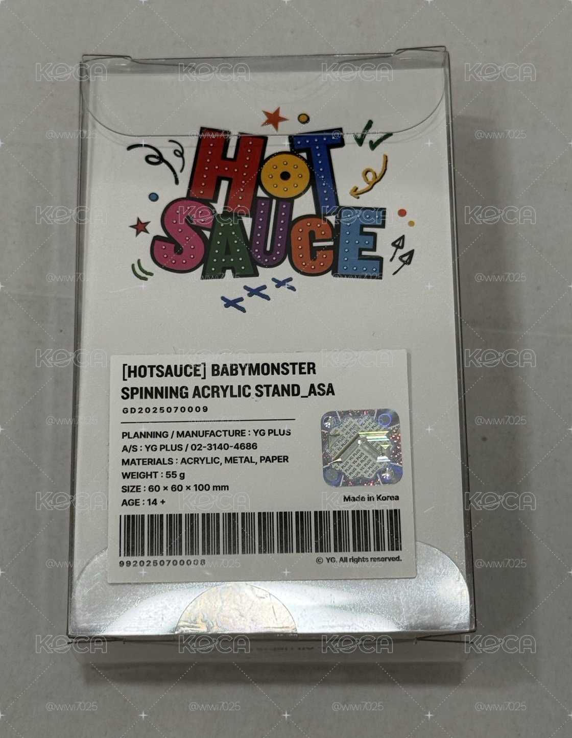 hot sauce旋轉立牌組未拆(裡面有一張小卡)