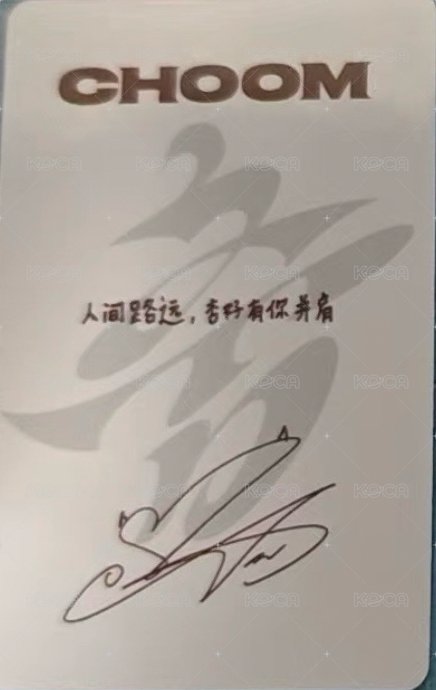 춤 (CHOOM) kms 特典卡 中背 背面