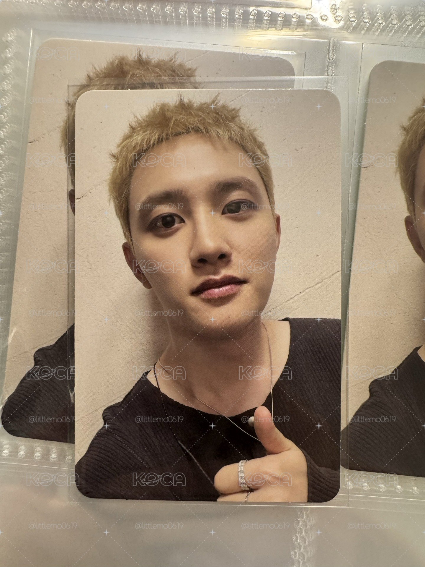 EXO-D.O.-黑衣酷帥臉金髮嘟嘟-BLISS 專輯卡 Along版