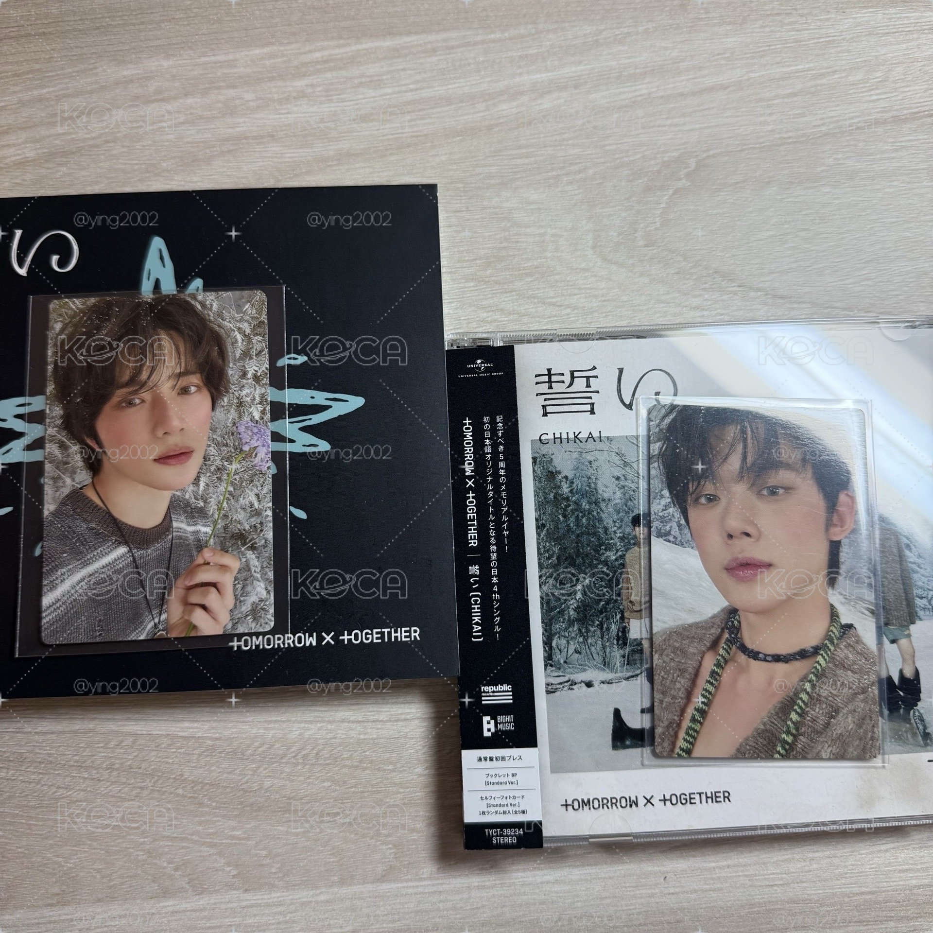 TXT 誓い Chikai 日專 環球通路 幸運卡 秀彬 杋圭 休寧 初回B盤 通常盤
