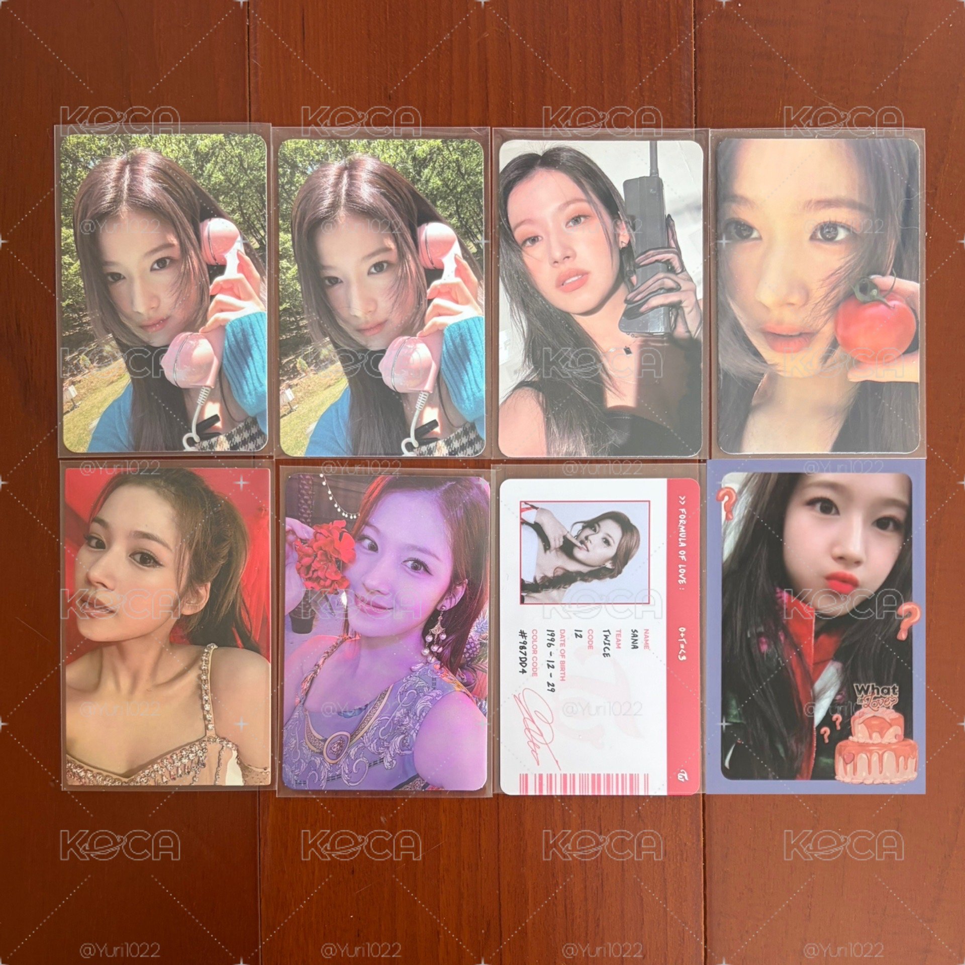 TWICE Sana小卡 8張