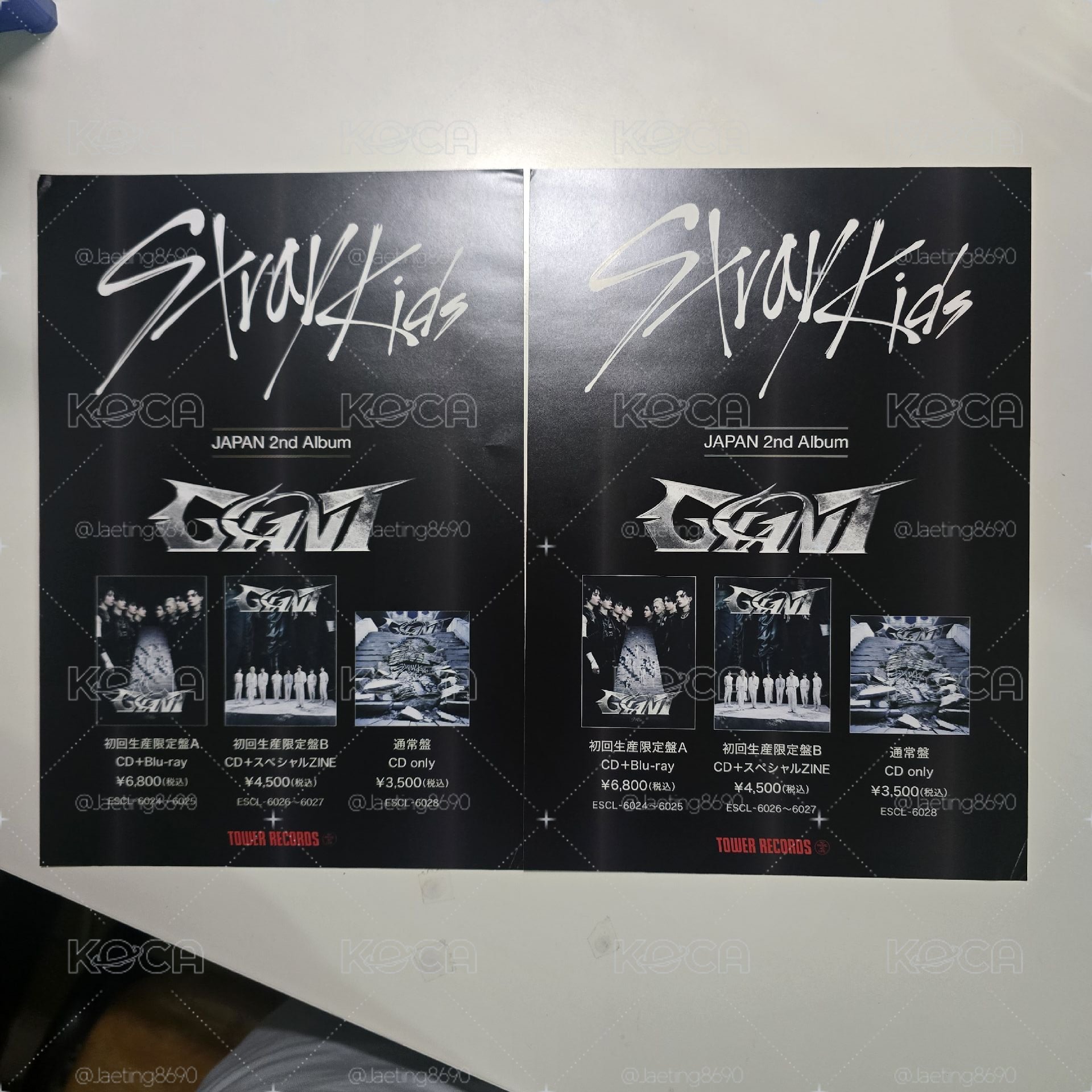 ✔️Stray Kids GIANT 塔店通路 隨機成員 寫真宣傳海報🐥🦊Felix 菲菲 I.N 精寅
