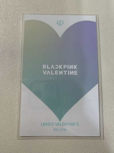 bptg 情人節 Jennie小卡 預售禮