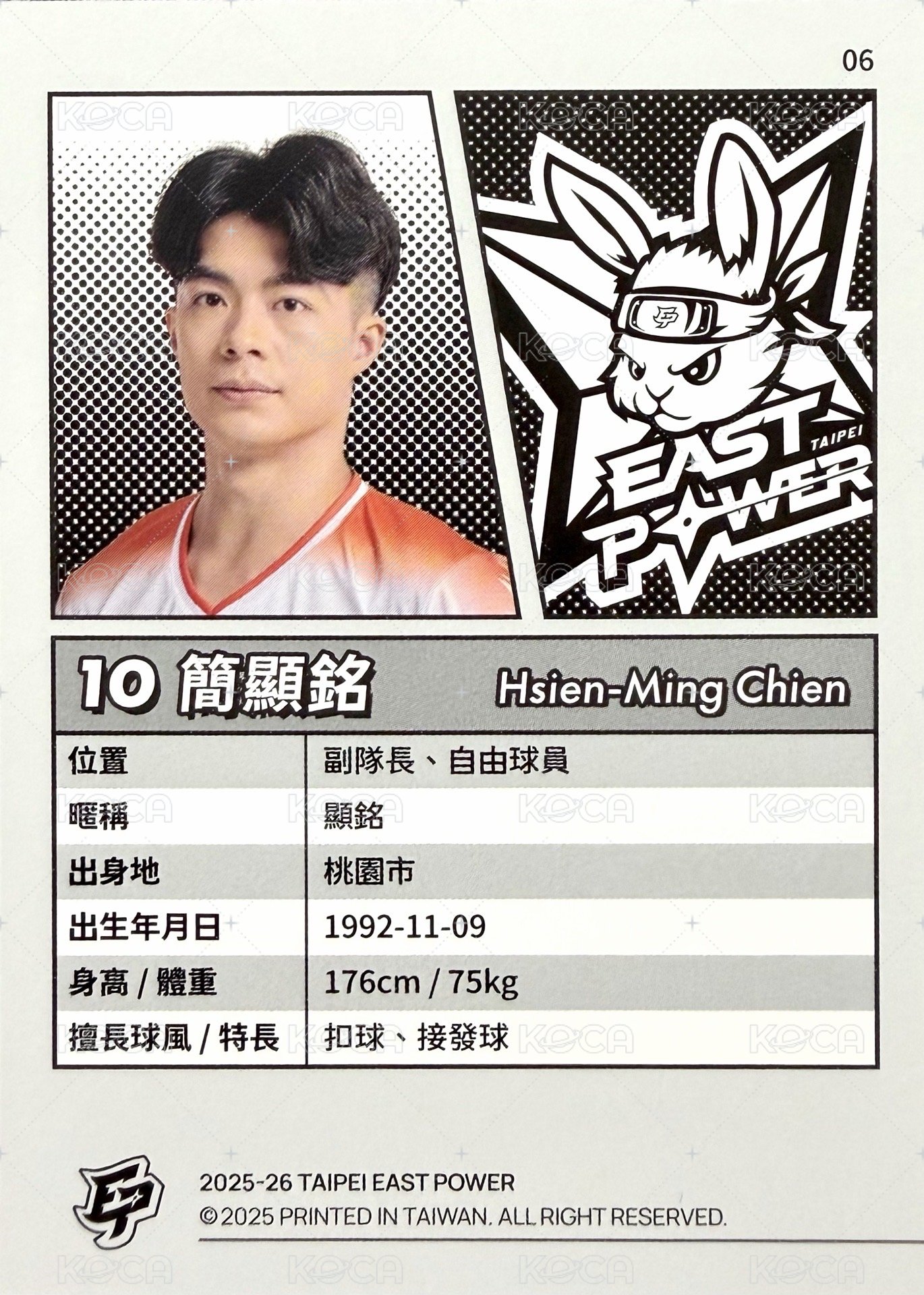 點將錄 球員卡 普卡 白版 背面