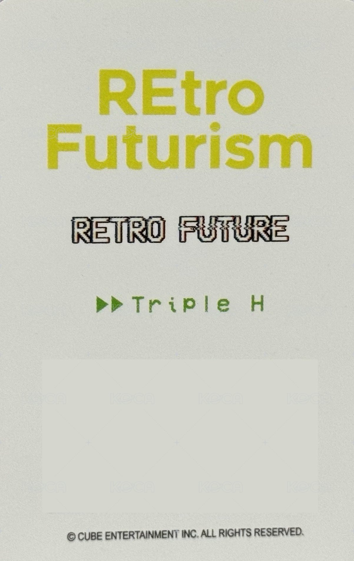 TripleH 迷二 Music show card  Back
