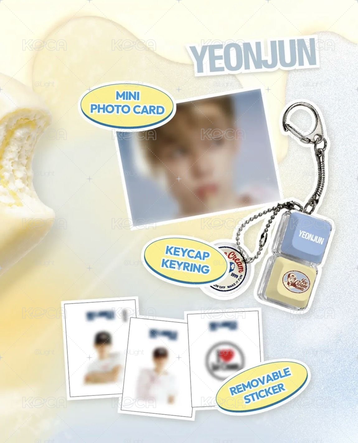TXT 然竣 YEONJUN GS25 聯名 迷你小卡 隨機貼紙 非現