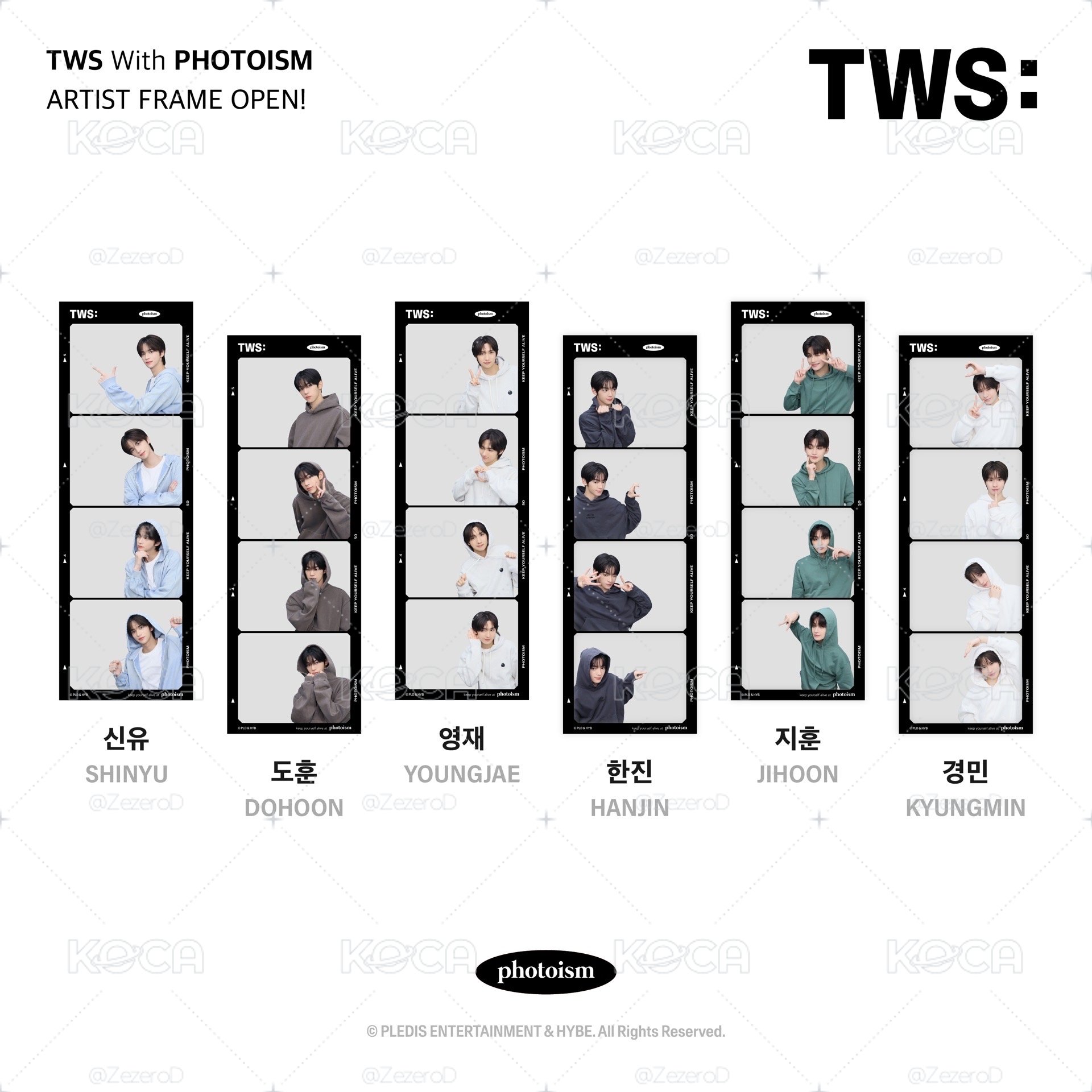 TWS 私服 ver. X photoism 人生四格卡  代印 1組兩張