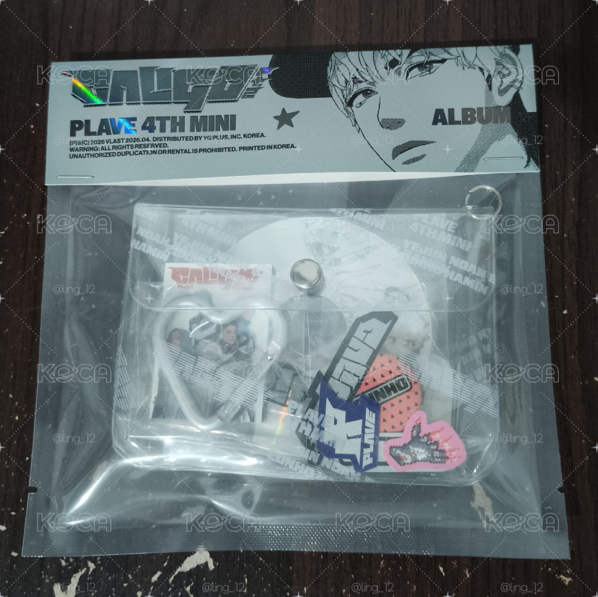 PLAVE | 迷四  INVENTORY EUNHO 白版吊飾|全新未拆+1套未掃qr+1套閃卡
