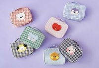 BT21 minini check pattern 化妝包 
