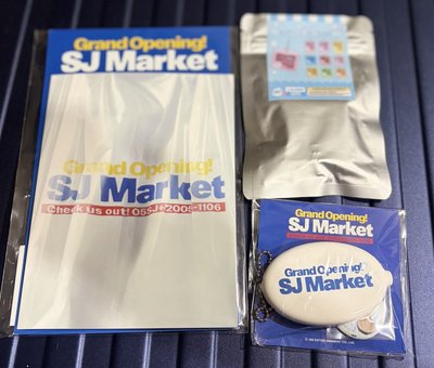 SJ MARKET 超市快閃 酷碰卷希澈 方形吊飾盲包鑰匙圈 白色零錢包 全新