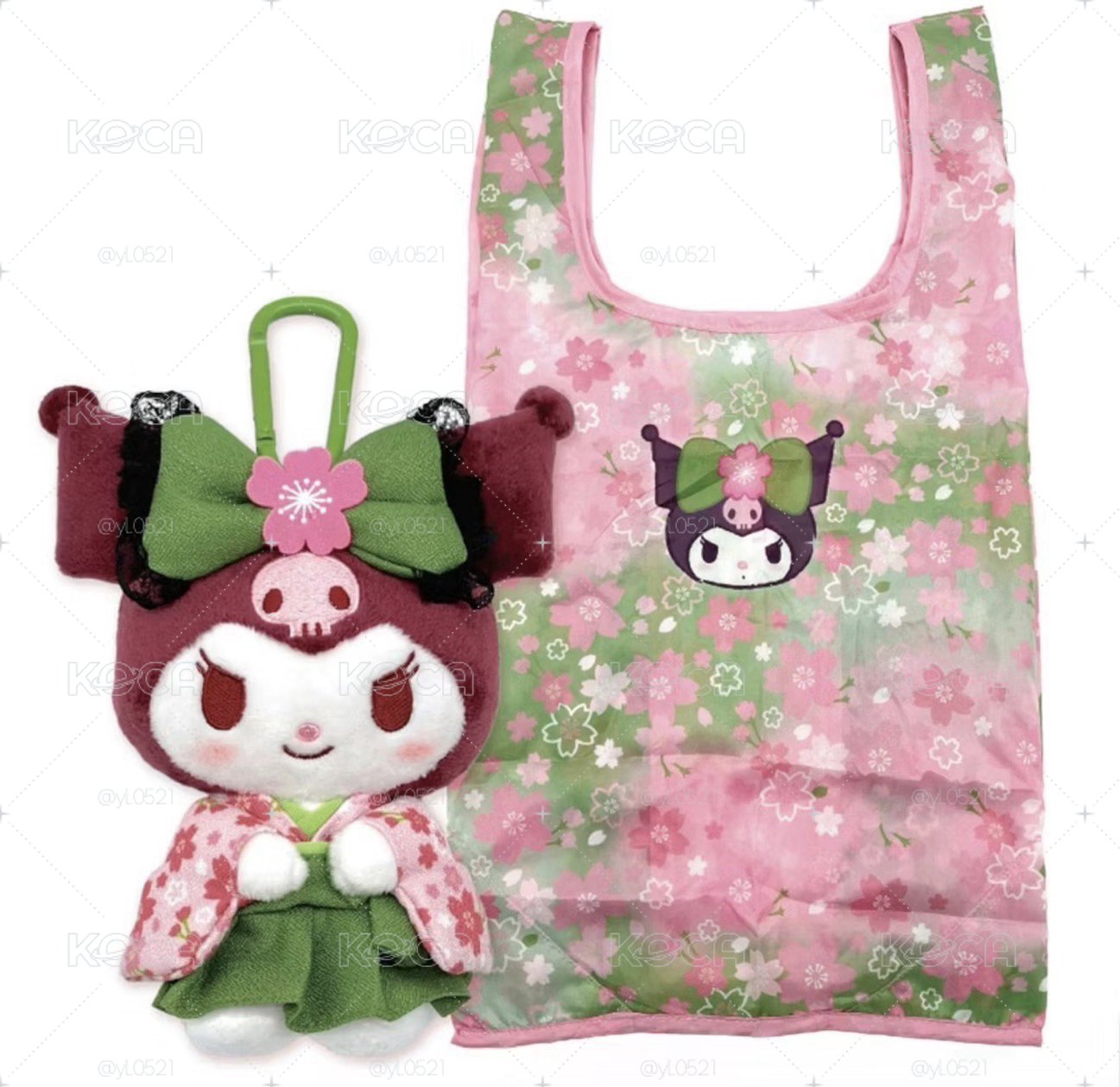 日本🇯🇵Hello Kitty 抹茶和服娃娃附贈環保袋
