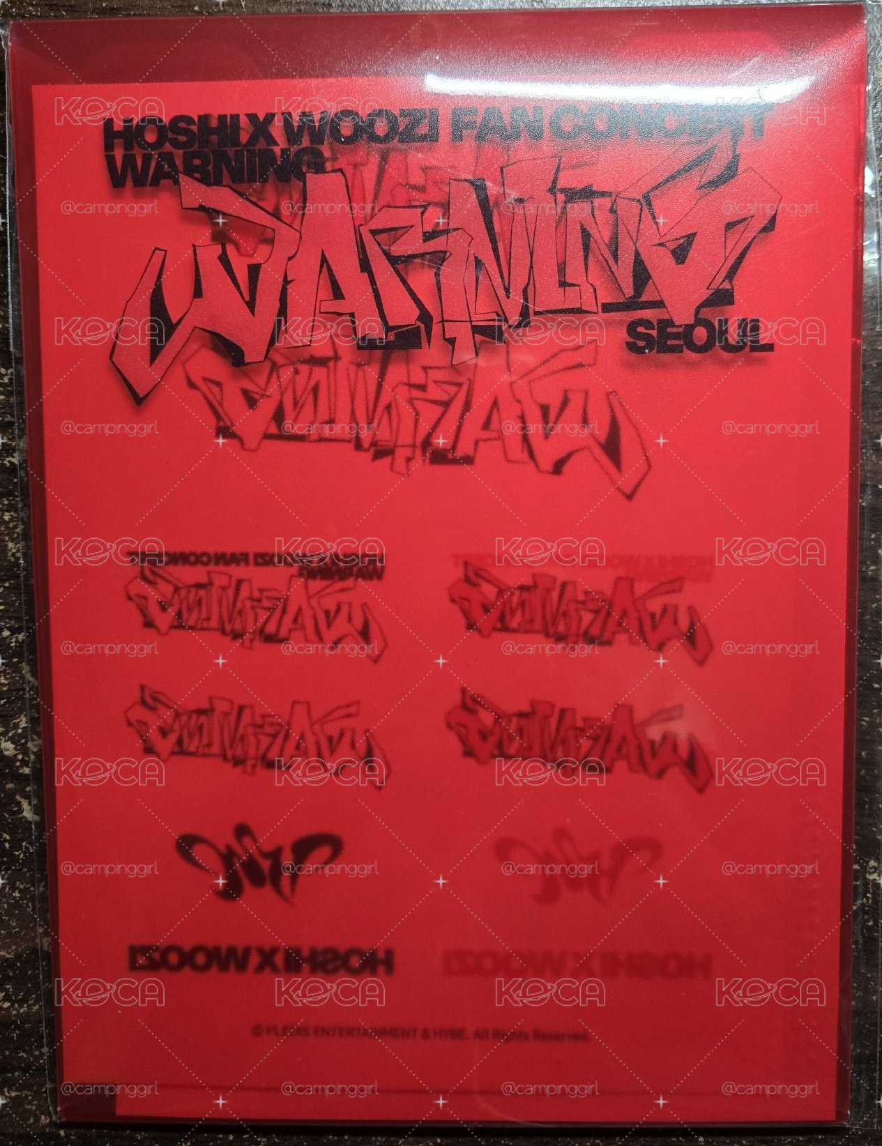 Hoshi×Woozi WARNING CONCERT城市限定票卡組 首爾場