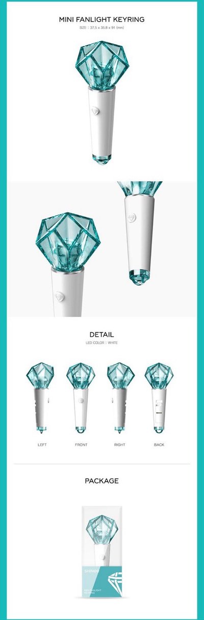 SHINee 官方迷你手燈 MINI FANLIGHT KEYRING