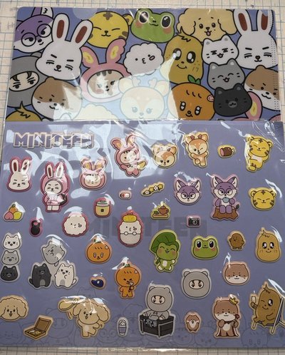 MINITEEN貼紙+文件夾+快閃店滿額扇
