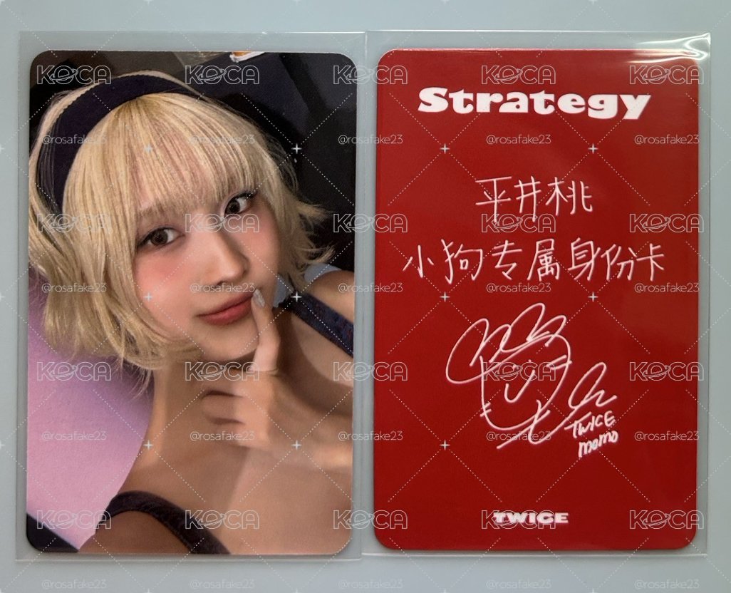 TWICE Momo 中文卡背 平井桃小狗專屬身分卡