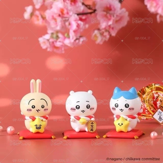 吉伊卡哇 台灣限定 招財公仔 吉伊+小八+兔兔 不拆