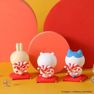 吉伊卡哇 台灣限定 招財公仔 吉伊+小八+兔兔 不拆