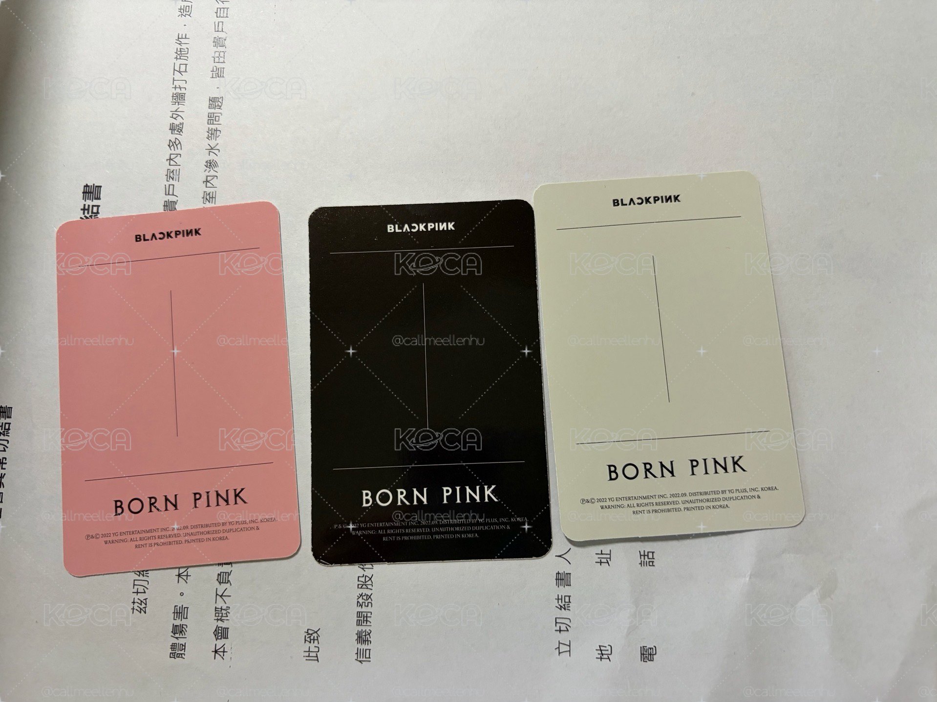 Born pink 專輯卡