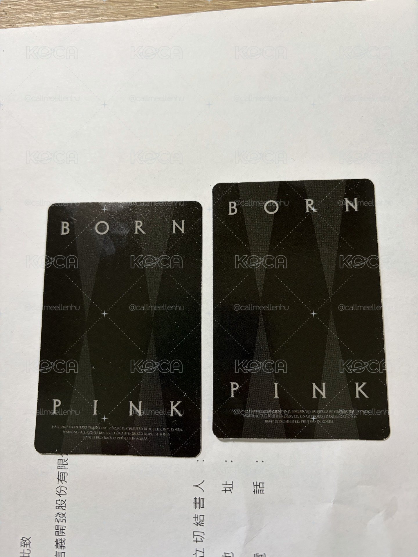 born pink 小卡