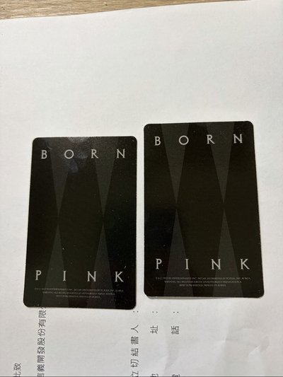 born pink 小卡