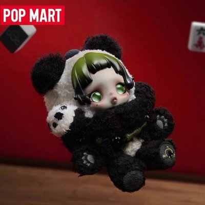 POPMART 泡泡瑪特 SKULLPANDA 熊怠怠毛絨公仔掛件 二手小損
