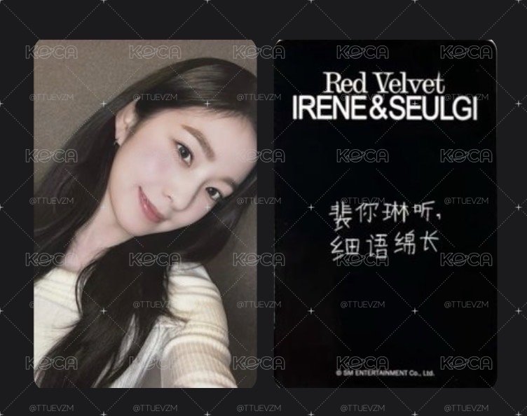 IRENE KMS預售特典卡 中文卡背