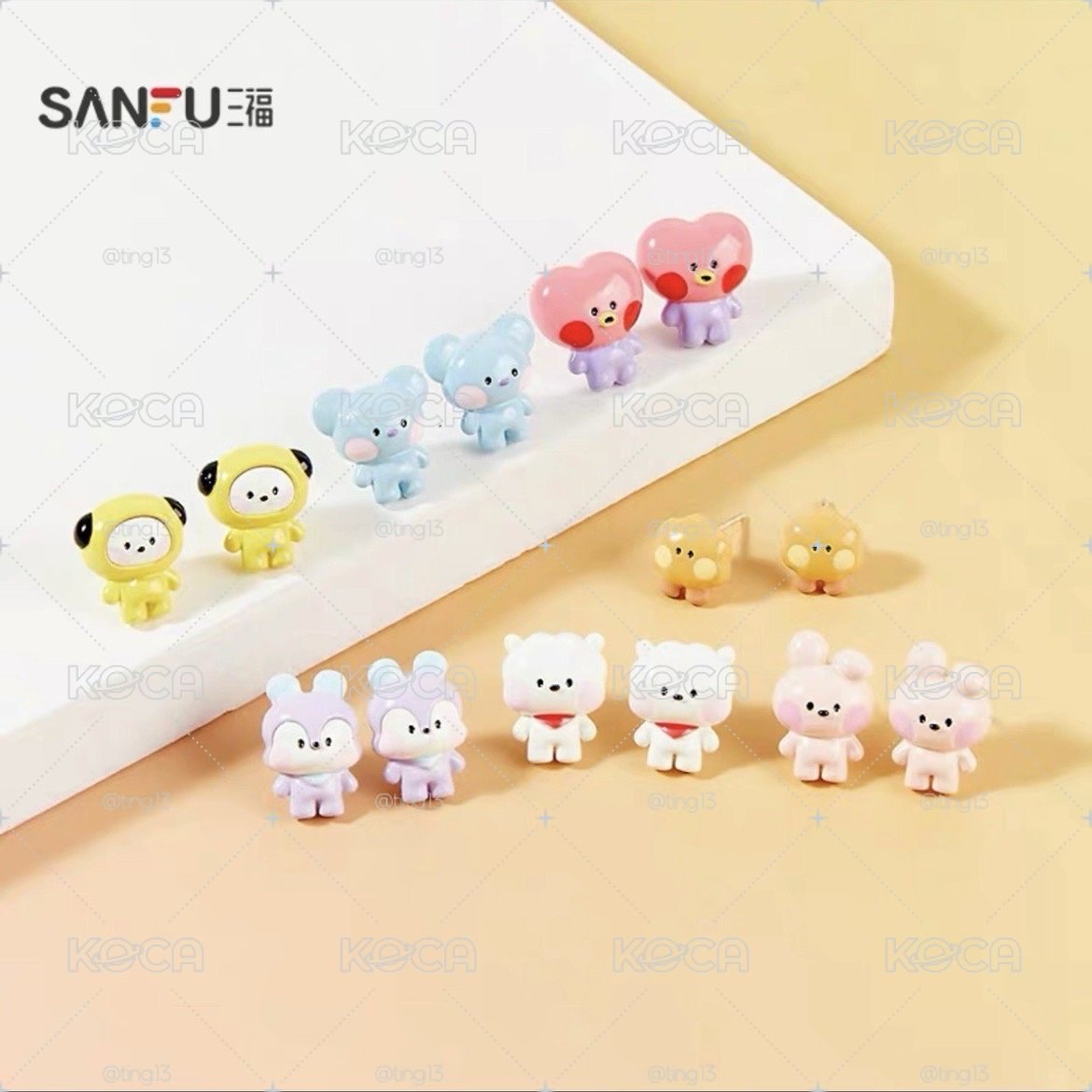 現貨 BT21幸運日耳釘