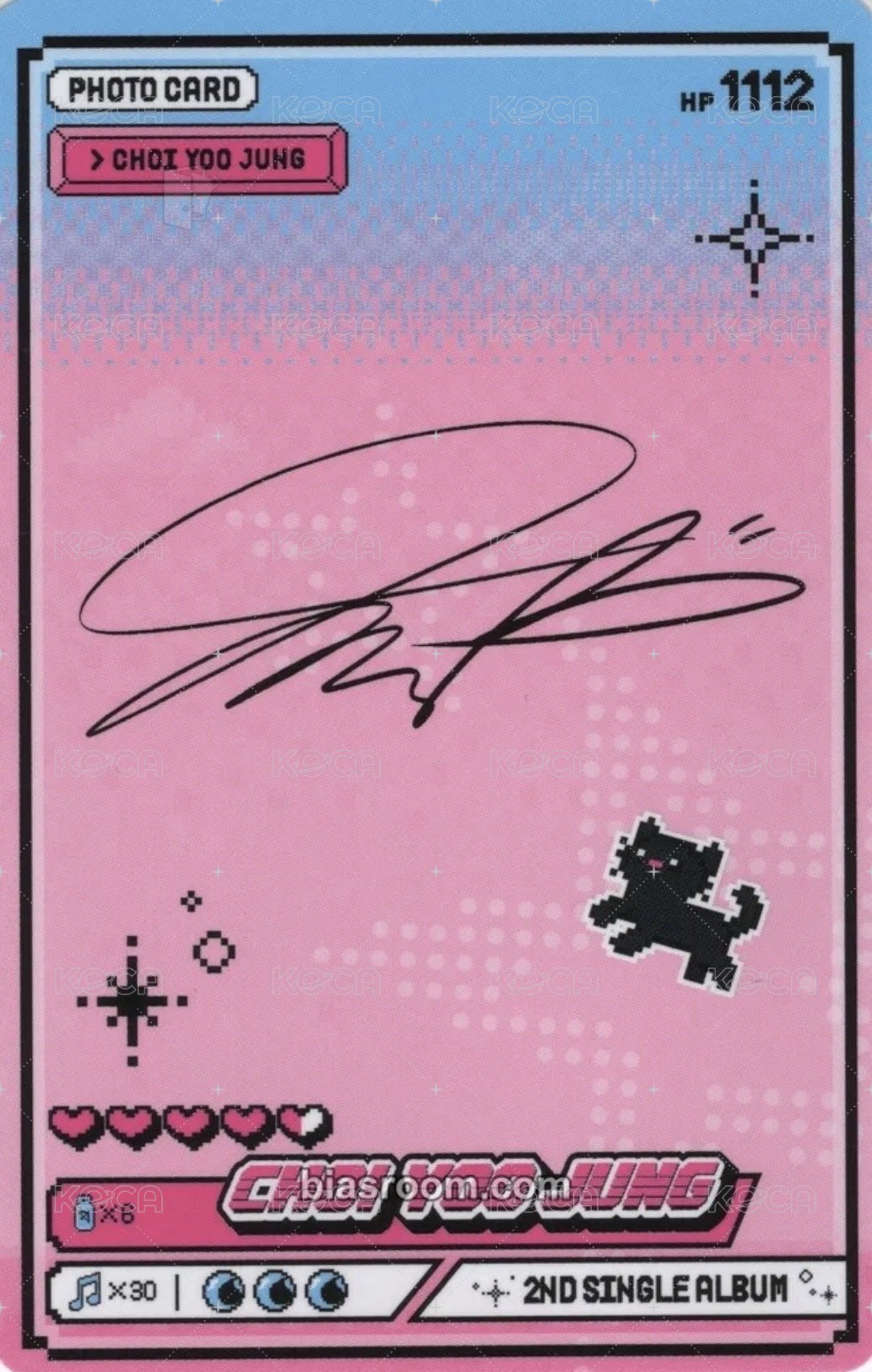 單曲2 Album photocard  Back