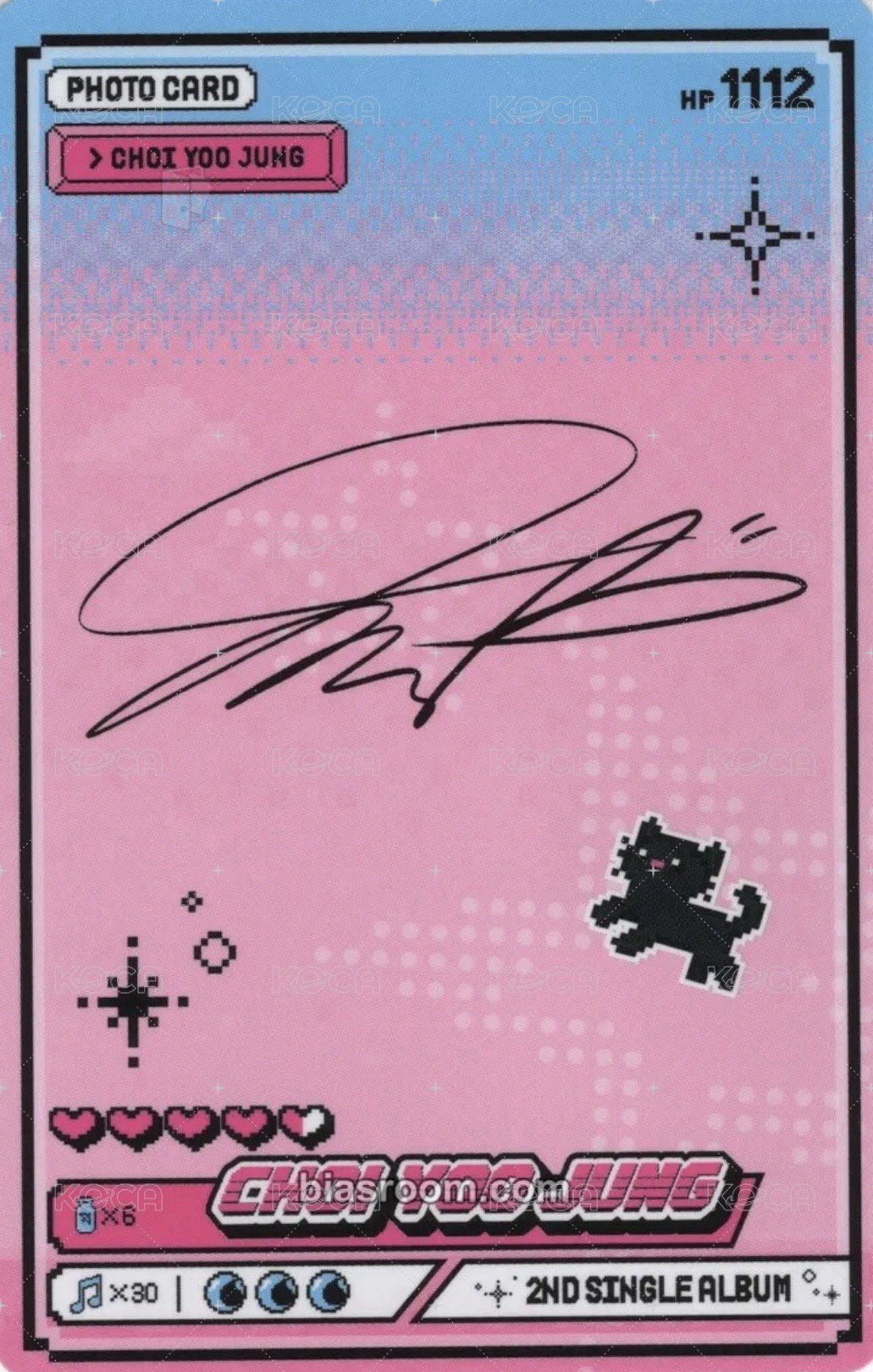單曲2 Album photocard  Back