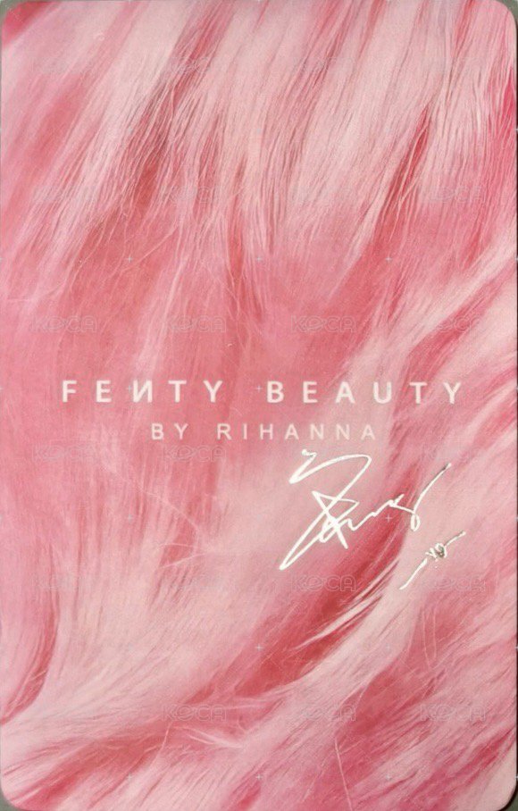 Fenty Beauty 代言卡  背面
