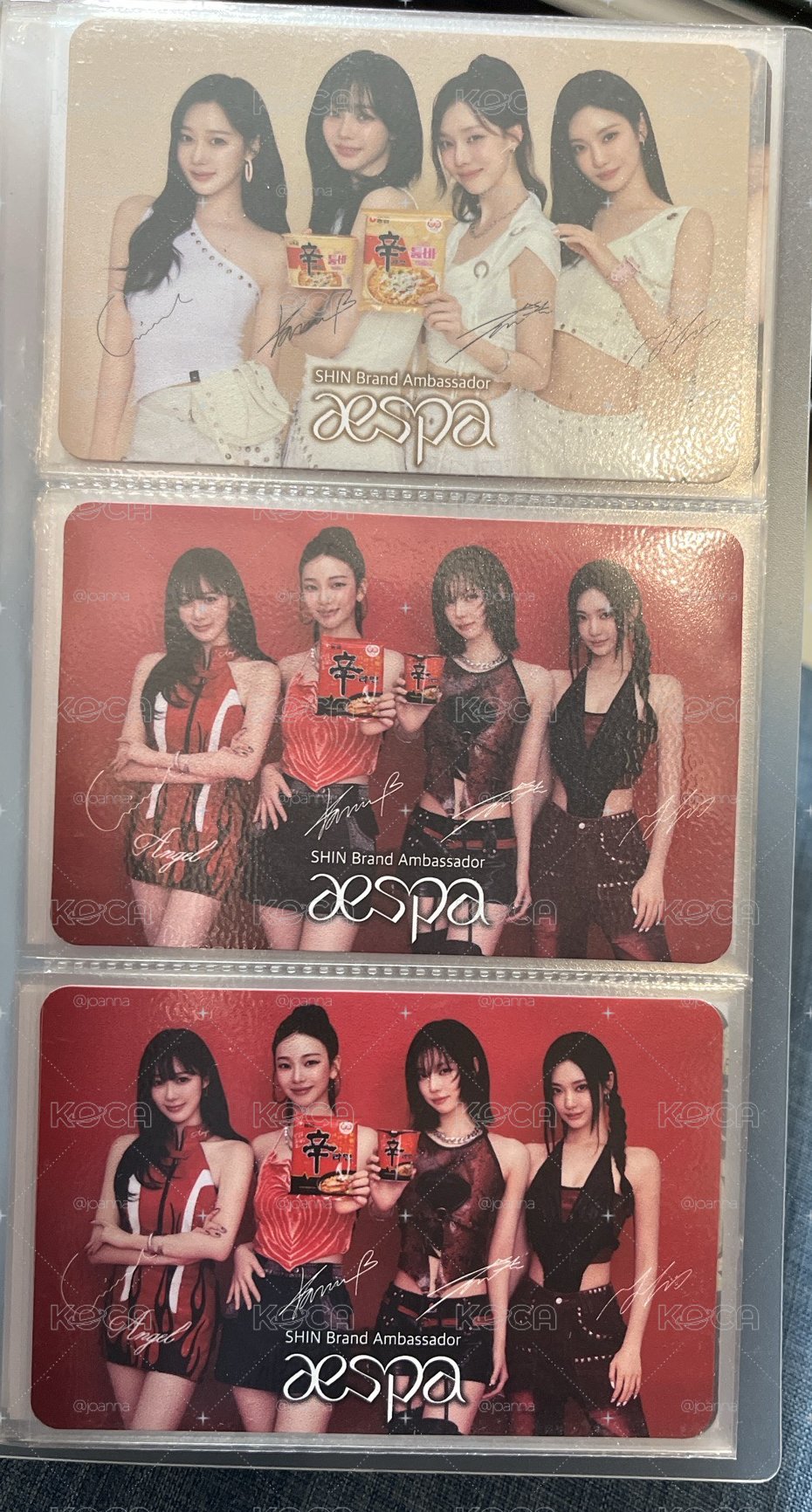 辛拉麵代言團卡*3