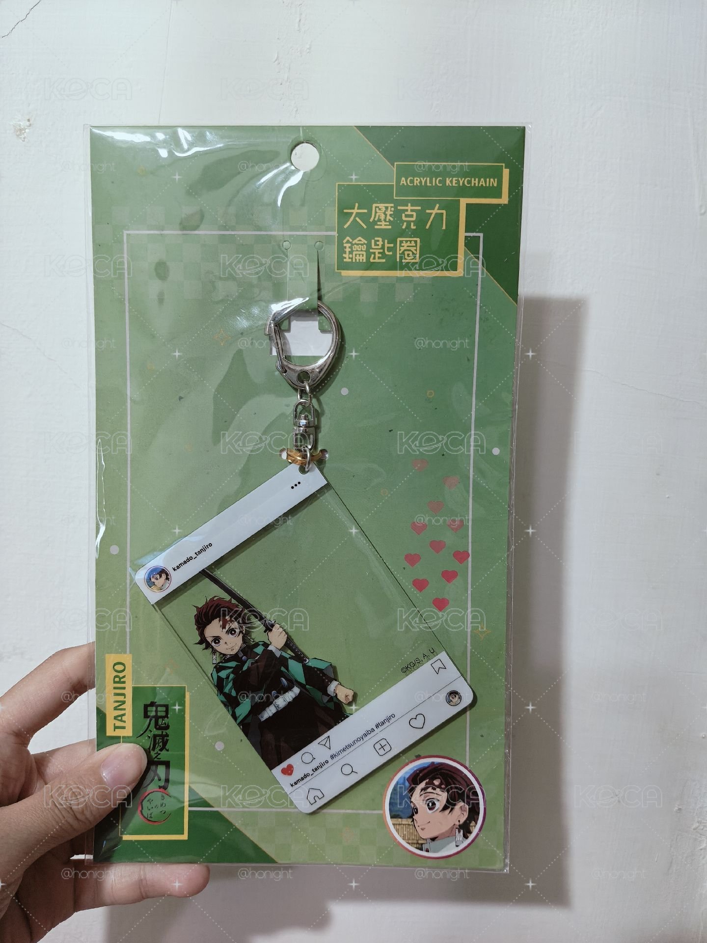 鬼滅之刃 木棉花 大壓克力風格 鑰匙圈吊飾
