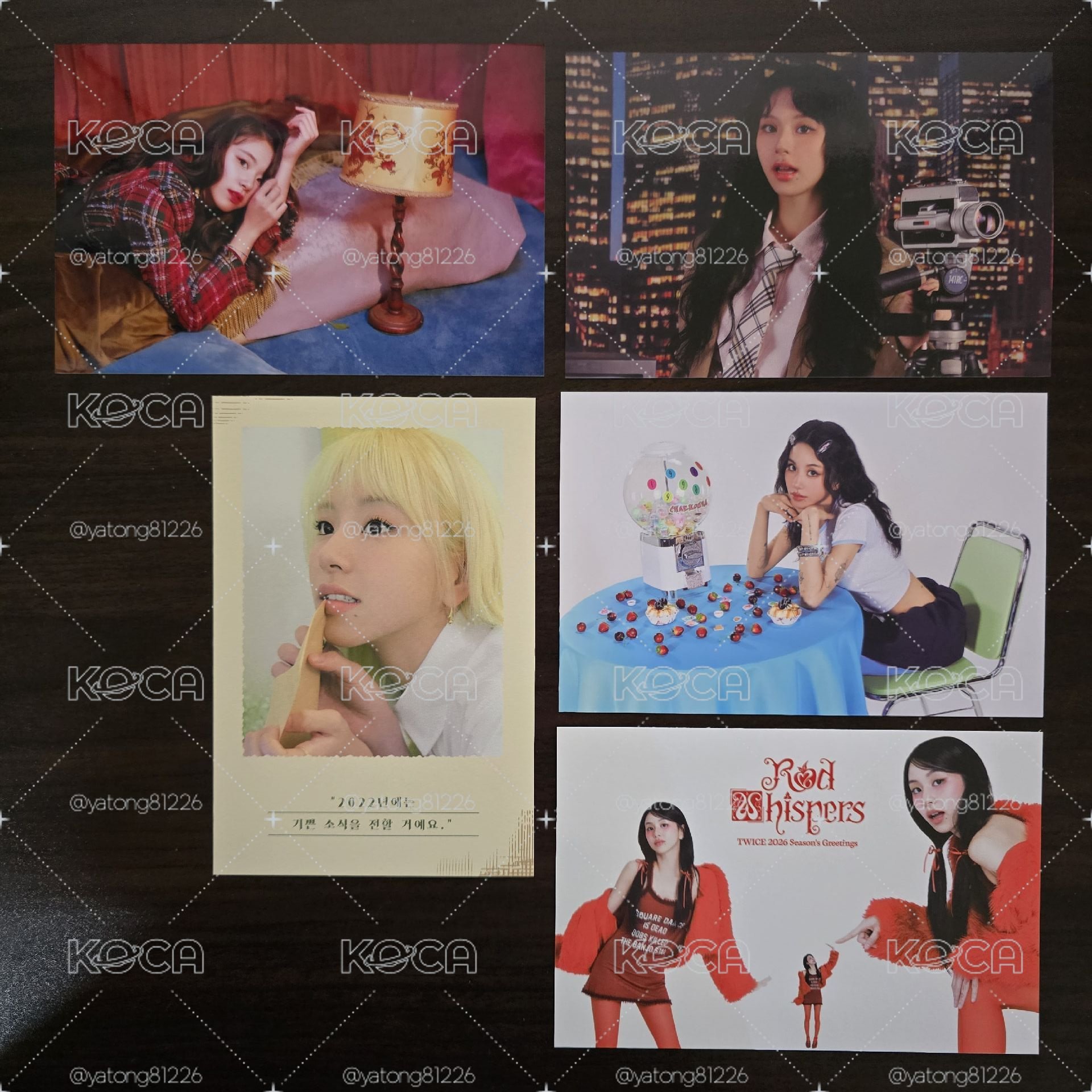 TWICE 彩瑛 韓國年曆卡+會員禮卡