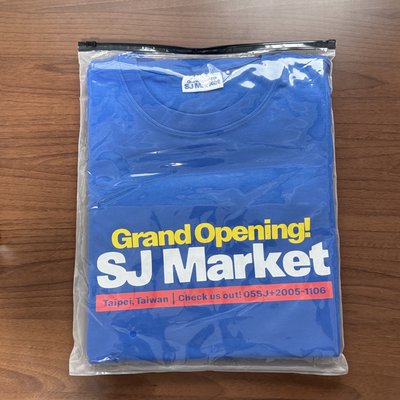 SJ 超市快閃，台灣限定T恤，藍色
