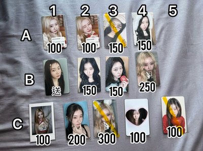 ITZY 彩領 留真 小卡 特典 專卡 金髮 