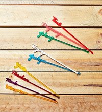 2週年 調酒攪拌棒 姓名字母造型