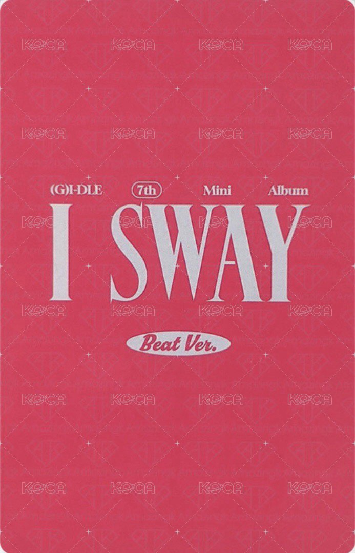 I SWAY beat 專輯卡  背面